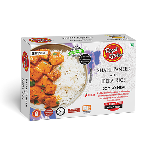 Shahi Paneer-Indian cottage cheese with Jeera Rice 375g (Lacto)